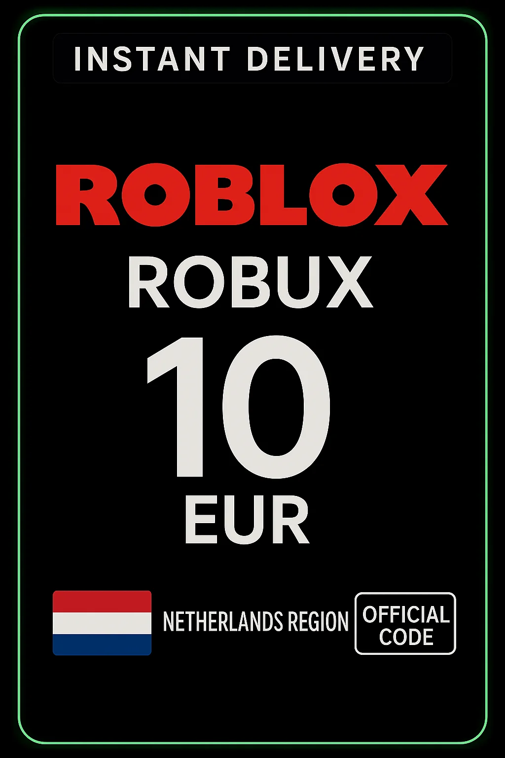 روبلوكس 10 EUR Game Card (NL) · Roblox