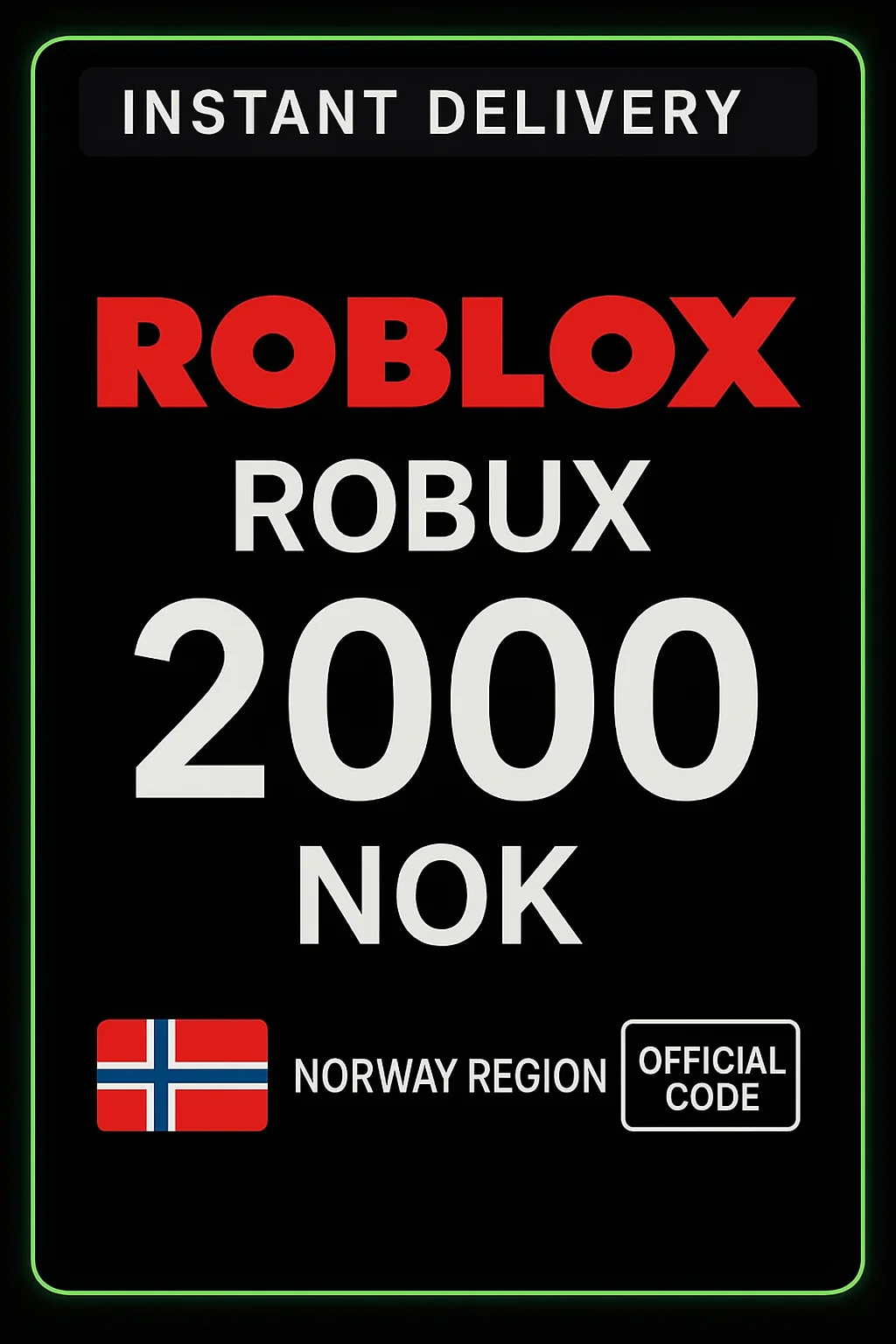 ڕۆبلۆکس 2000 NOK Game Card · Roblox