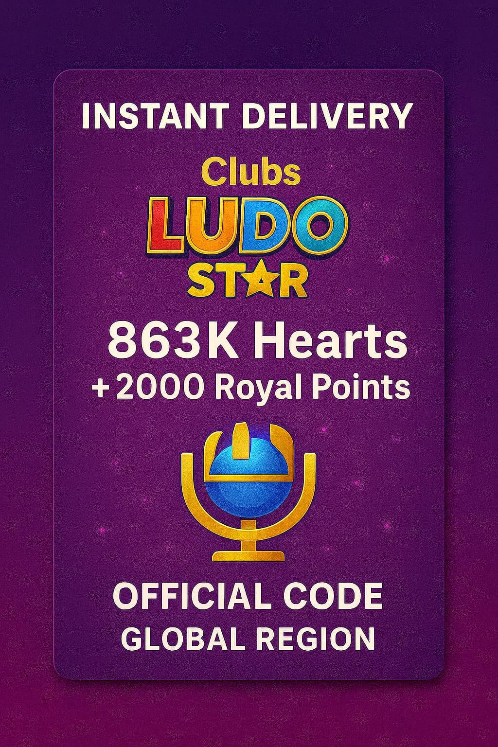كلوبس لودو ستار - 863K Hearts + 2000 Royal Points · Clubs Ludo Star