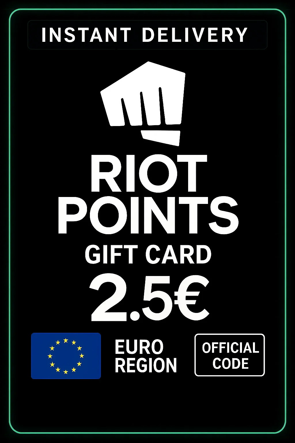 آر بي 2,5 يورو Gift Card · Euro