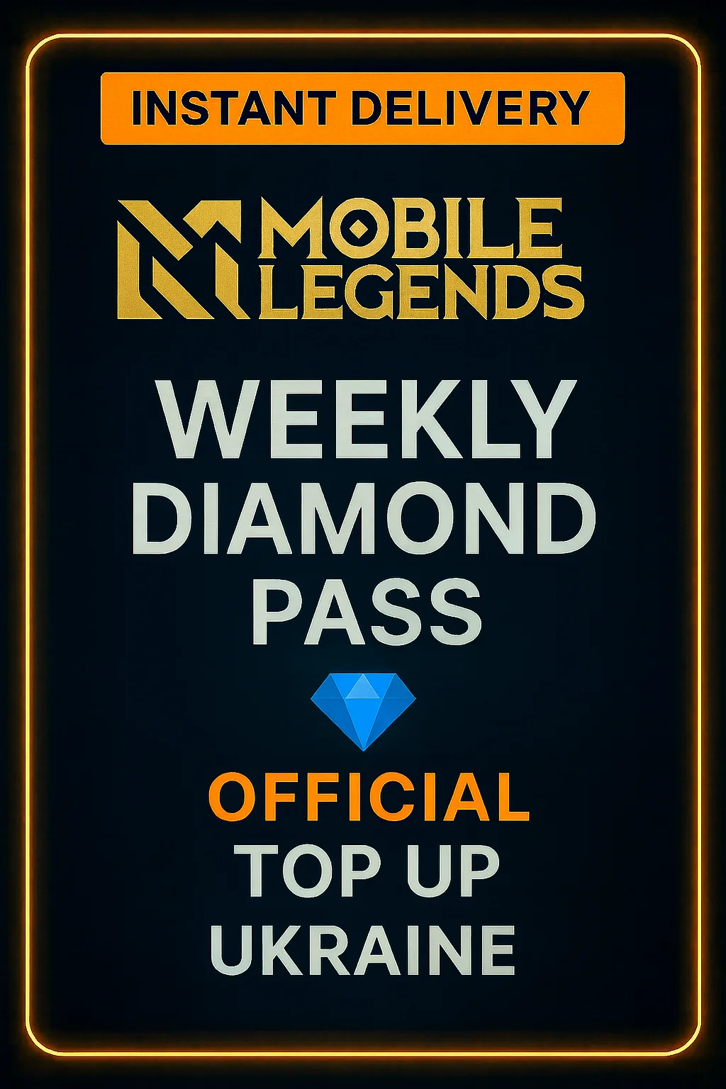 مۆبایل لێجێندز - Weekly Diamond Pass Top-Up (Ukraine) · Mobile Legends