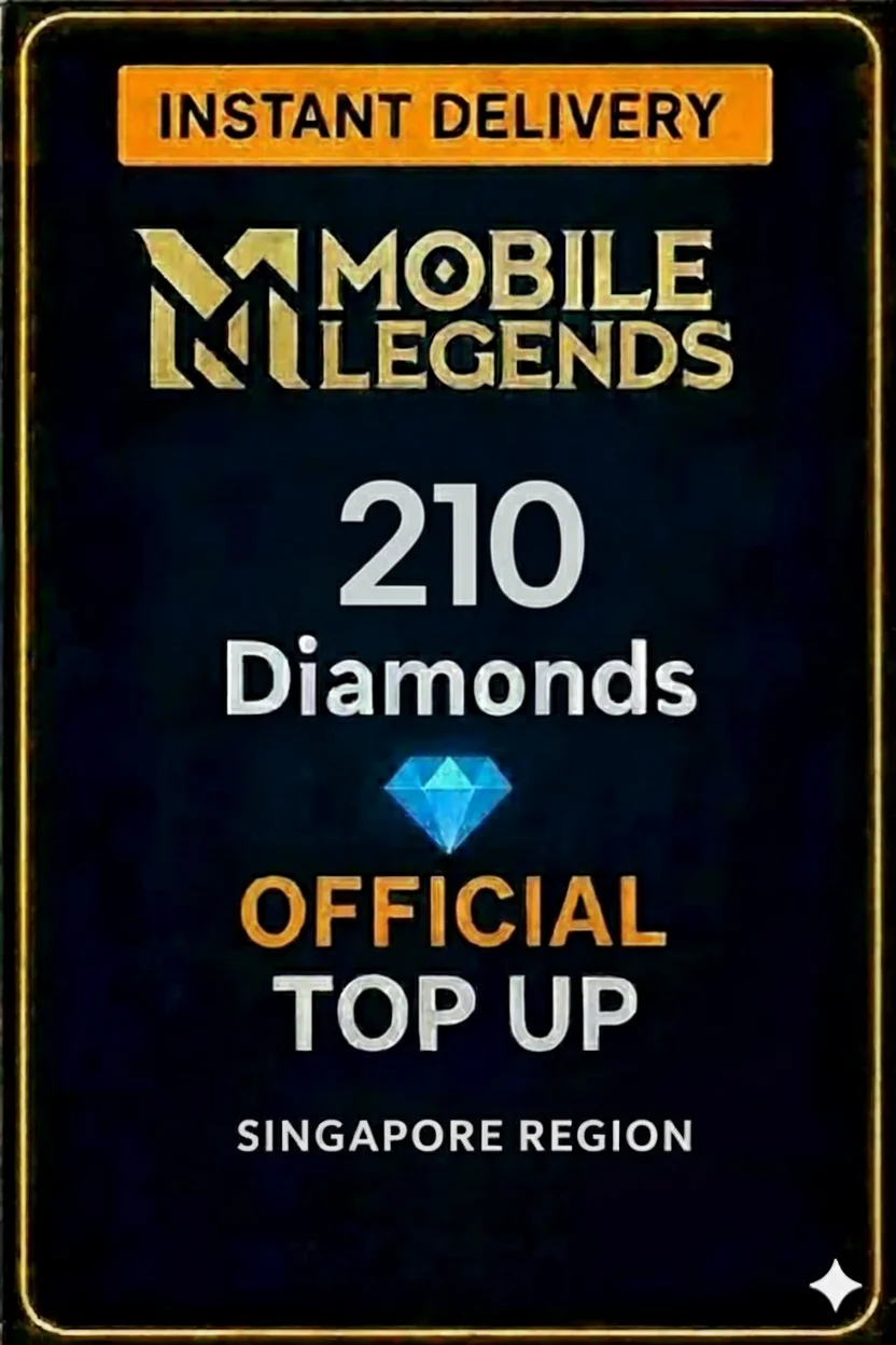 مۆبایل لێجێندز - 210 Diamonds Top-Up (Singapore) · Mobile Legends