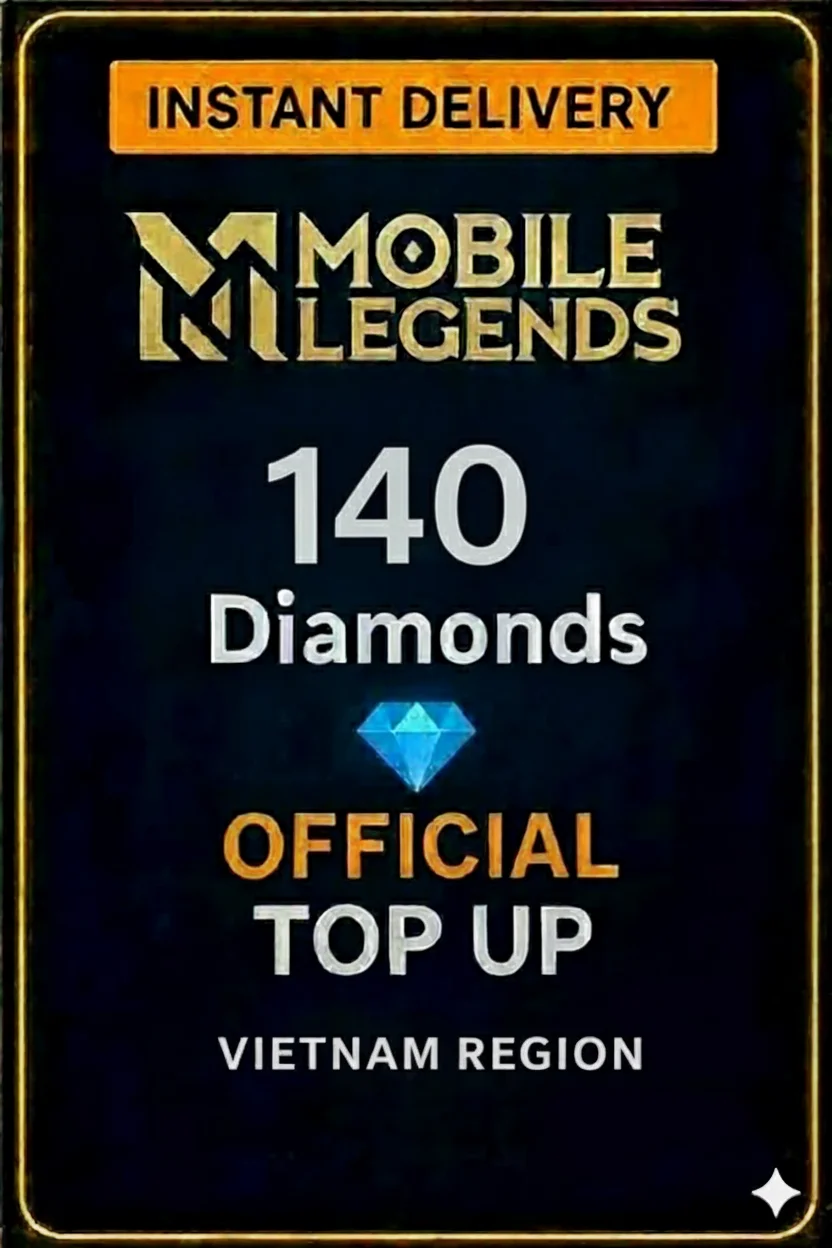 مۆبایل لێجێندز - 140 Diamonds Top-Up (Vietnam) · Mobile Legends
