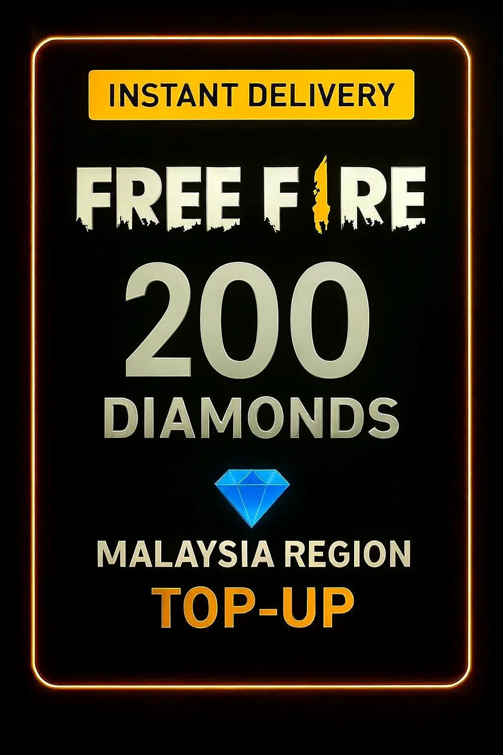 Free Fire 200 Diamonds Top-Up (Malaysia)