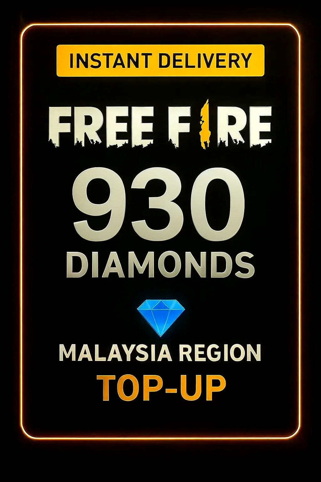 فري فاير 930 Diamonds Top-Up (Malaysia) · Free Fire