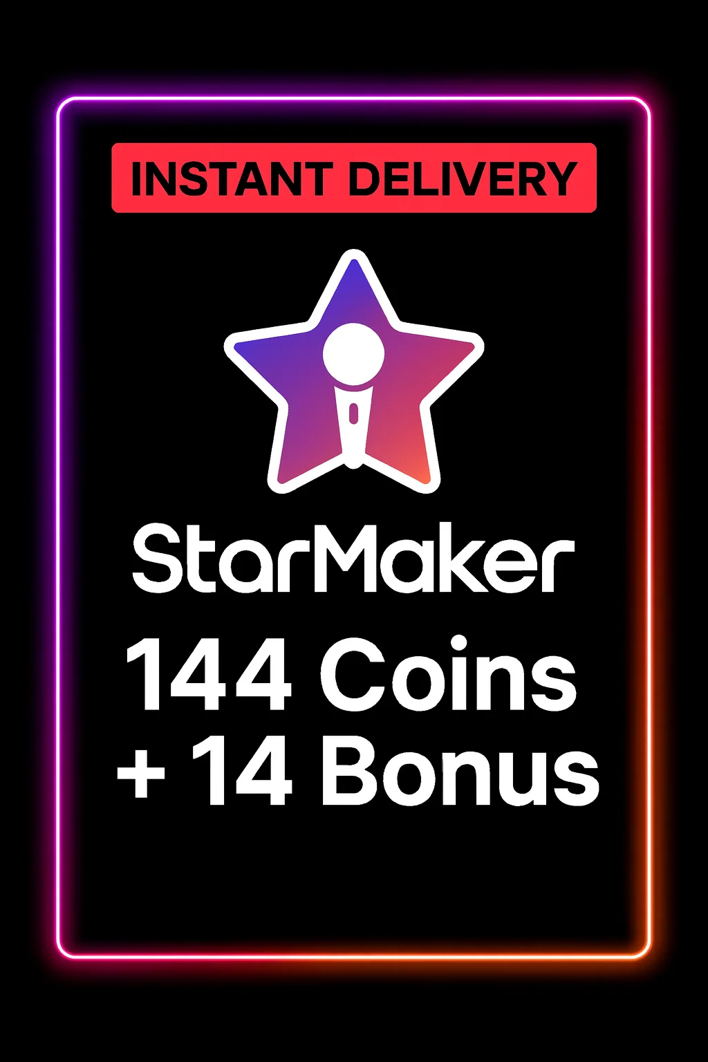 StarMaker 144 Coins + 14 Bonus Top Up