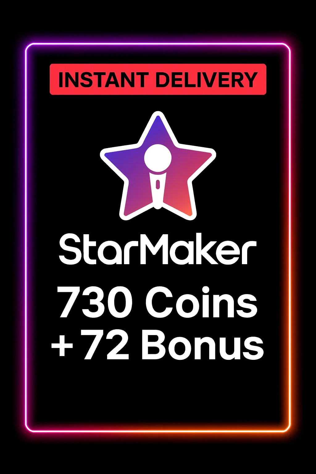 StarMaker 730 Coins + 72 Bonus Top Up