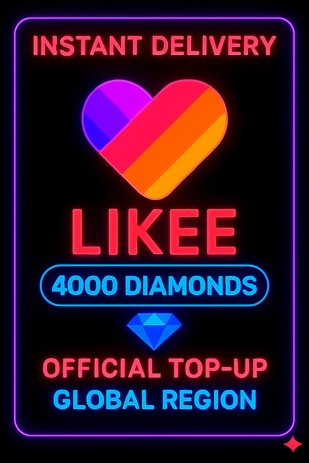 Likee 4000 Diamonds Top-Up