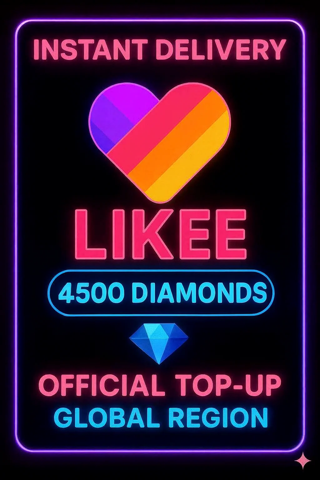 Likee 4500 Diamonds Top-Up