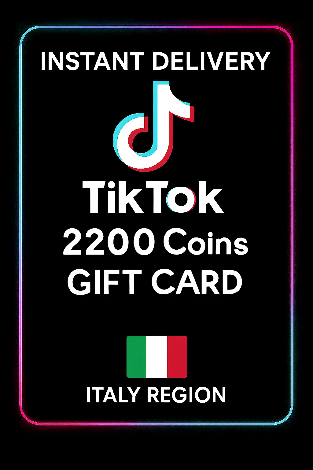 تيك توك 2200 Coins Gift Card (Italy) · TikTok