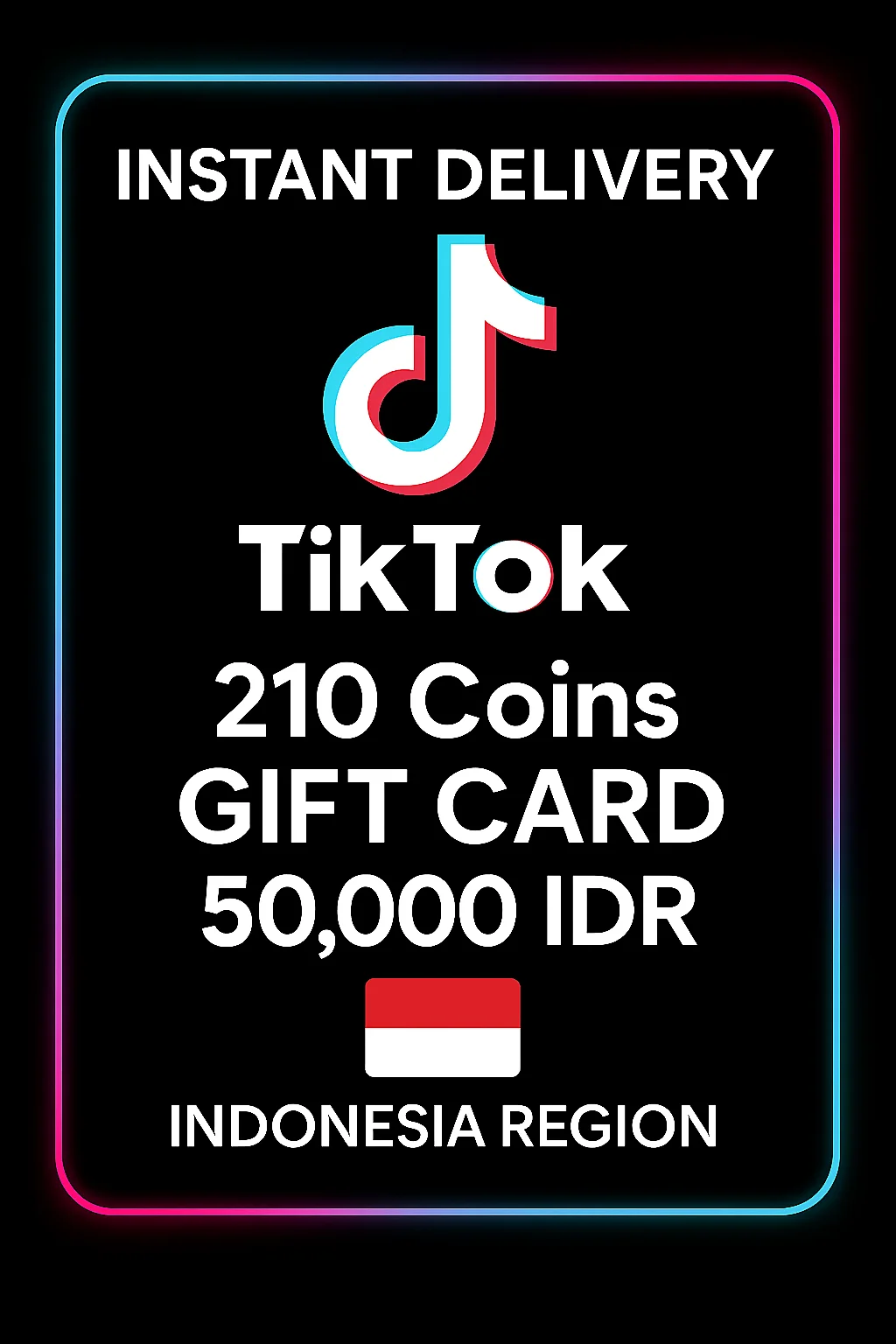 تيك توك 210 Coins Gift Card 50.000 IDR (Indonesia) · TikTok