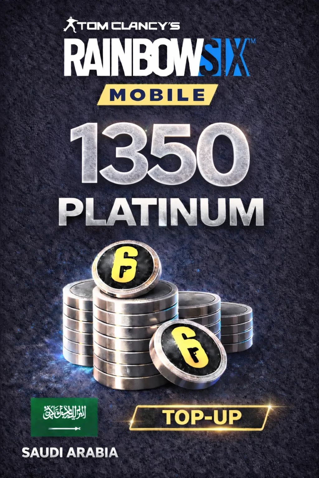 Rainbow Six موبايل - 1350 Platinum Top-Up (Saudi Arabia) · Mobile