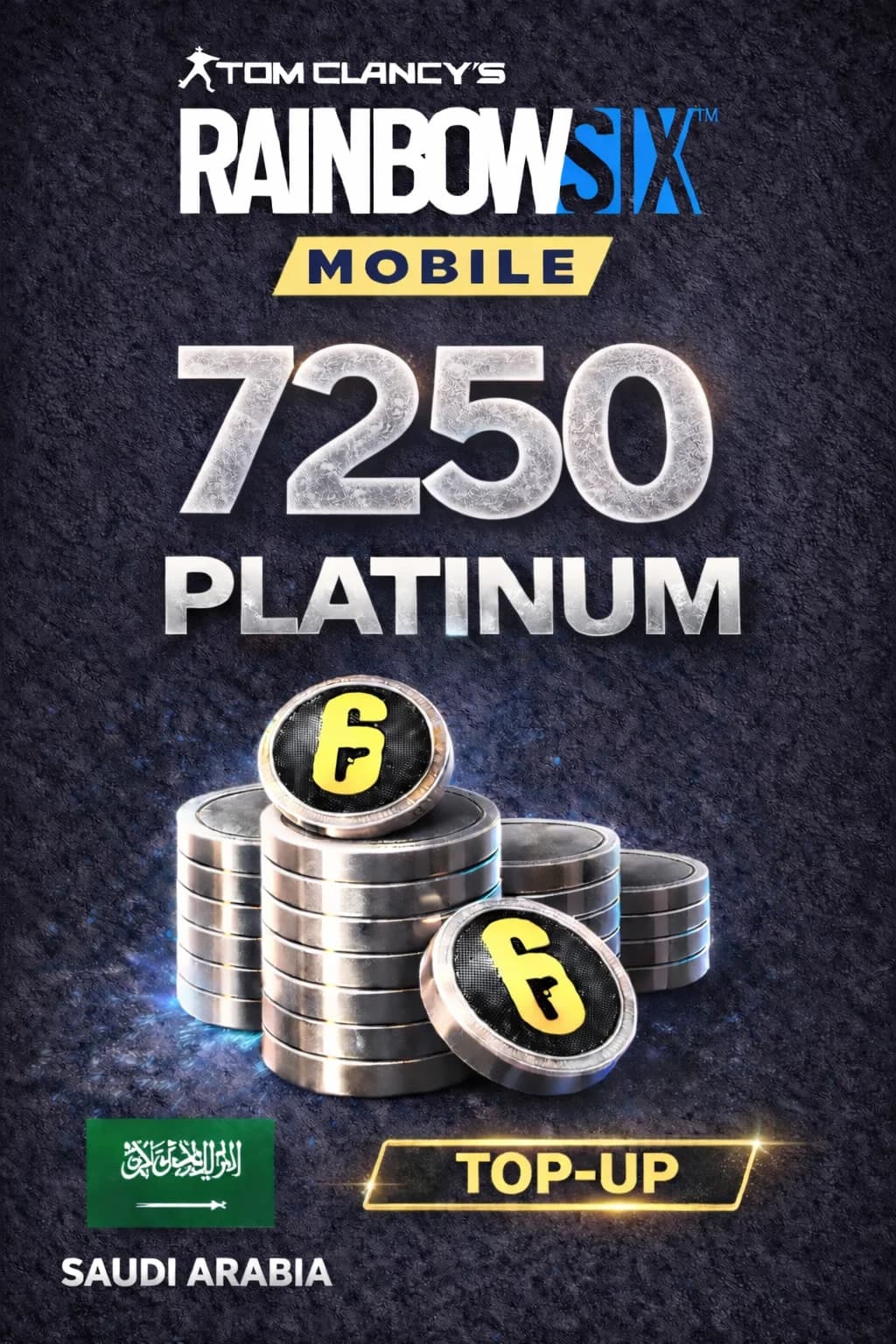 Rainbow Six مۆبایل - 7250 Platinum Top-Up (Saudi Arabia) · Mobile