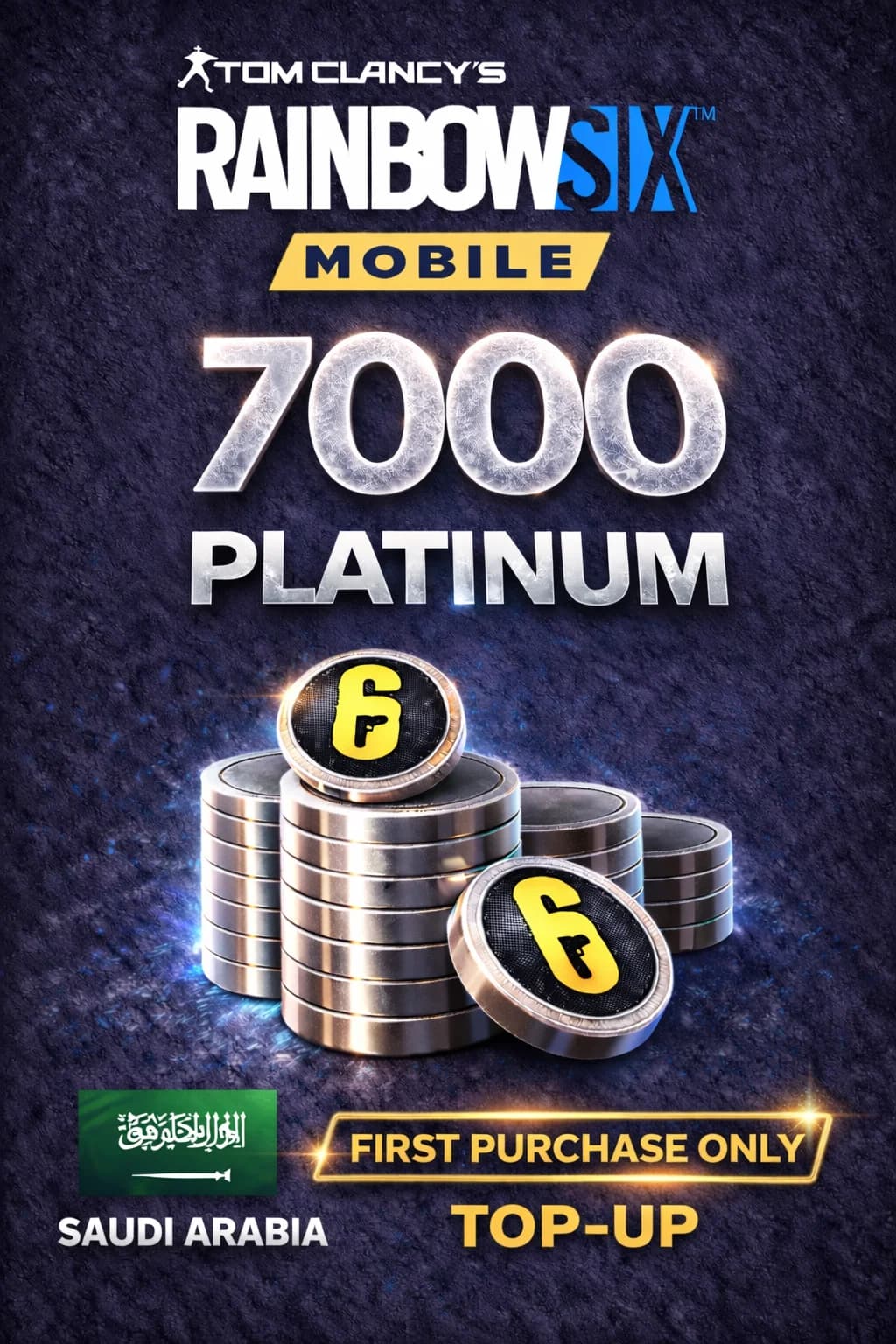 Rainbow Six Mobile - 7000 Platinum (FIRST PURCHASE ONLY) (Saudi Arabia)