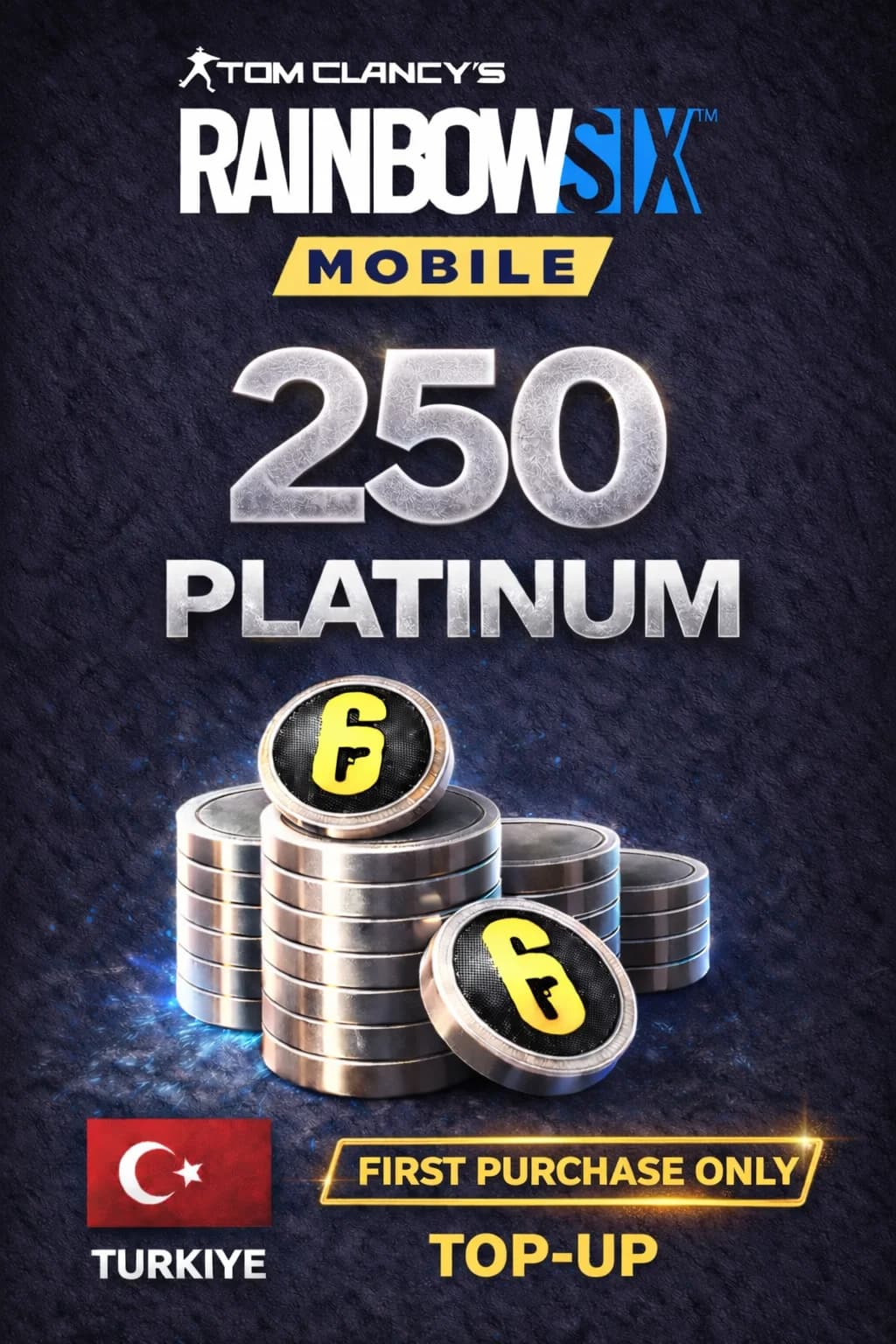 Rainbow Six مۆبایل - 250 Platinum (FIRST PURCHASE ONLY) (Turkiye) · Mobile