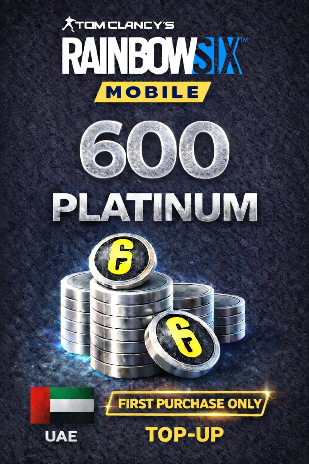 Rainbow Six موبايل - 600 Platinum (FIRST PURCHASE ONLY) · Mobile