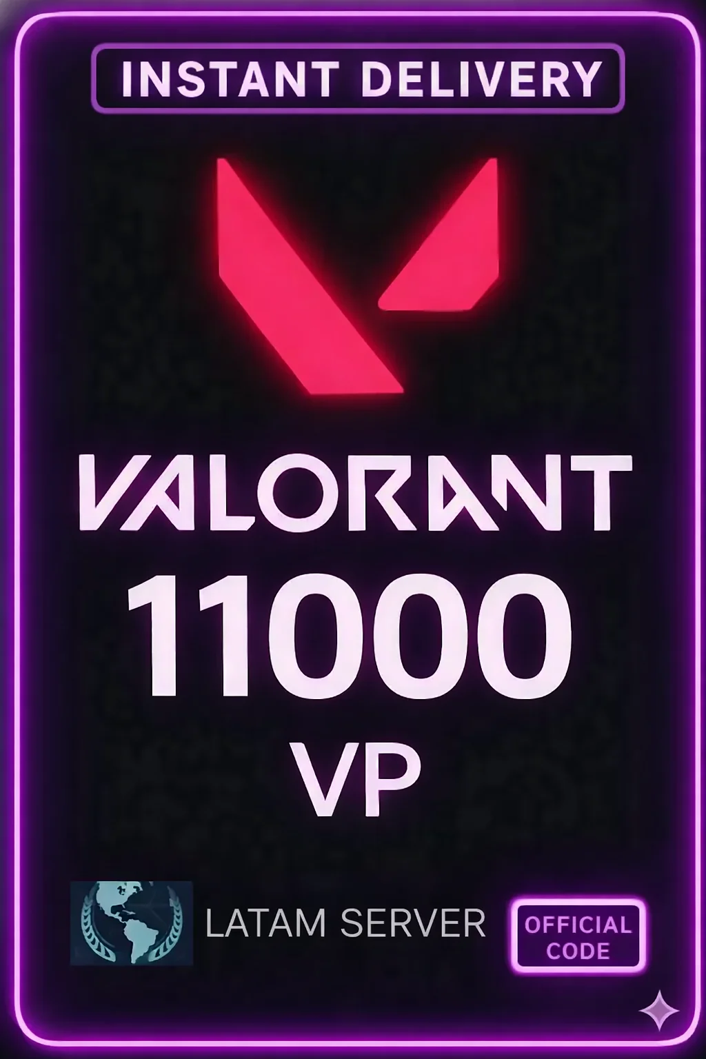 نقاط فالورانت - 11000 في بي (Latam Server) · Valorant Points