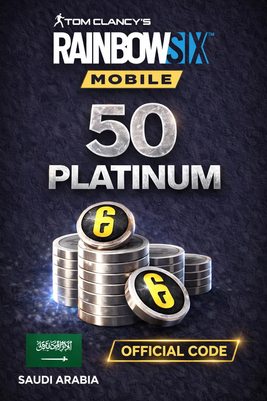 Rainbow Six مۆبایل - 50 Platinum Code (Saudi Arabia) · Mobile