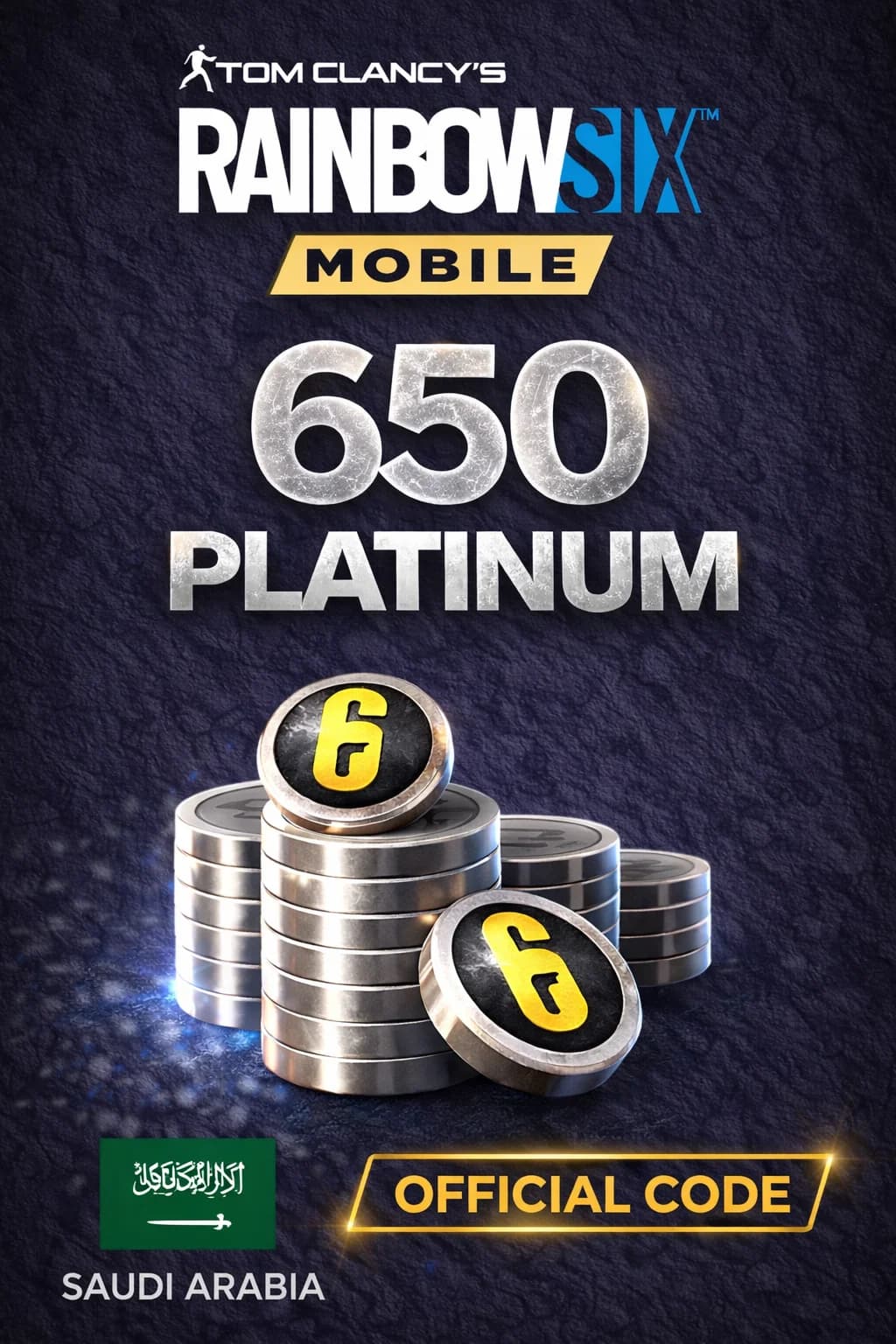 Rainbow Six مۆبایل - 650 Platinum Code (Saudi Arabia) · Mobile