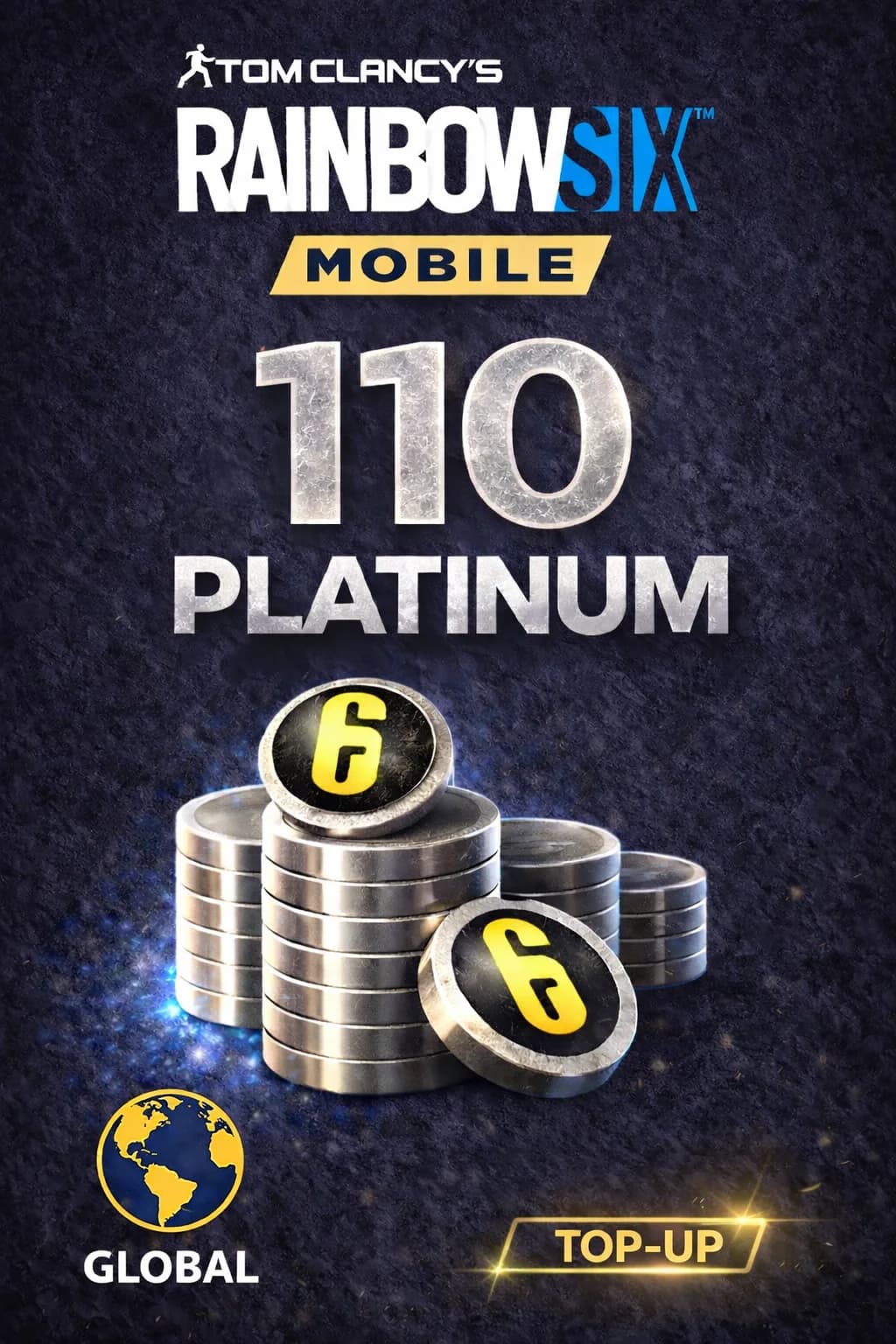 Rainbow Six مۆبایل - 110 Platinum Top-Up (جیهانی) · Global