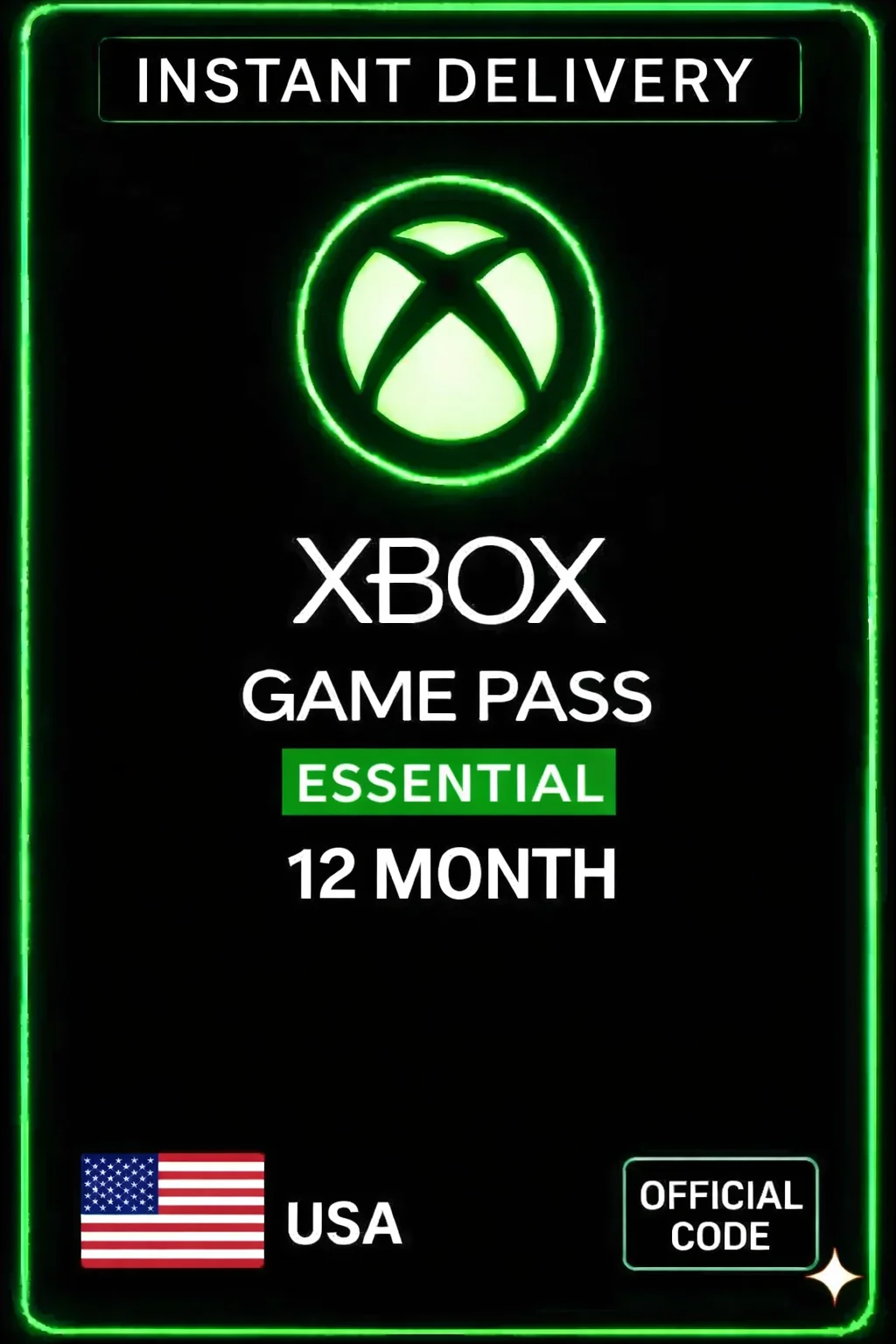 إكس بوكس جيم باس ألتيميت Essential 12 Month (USA) · Game Pass