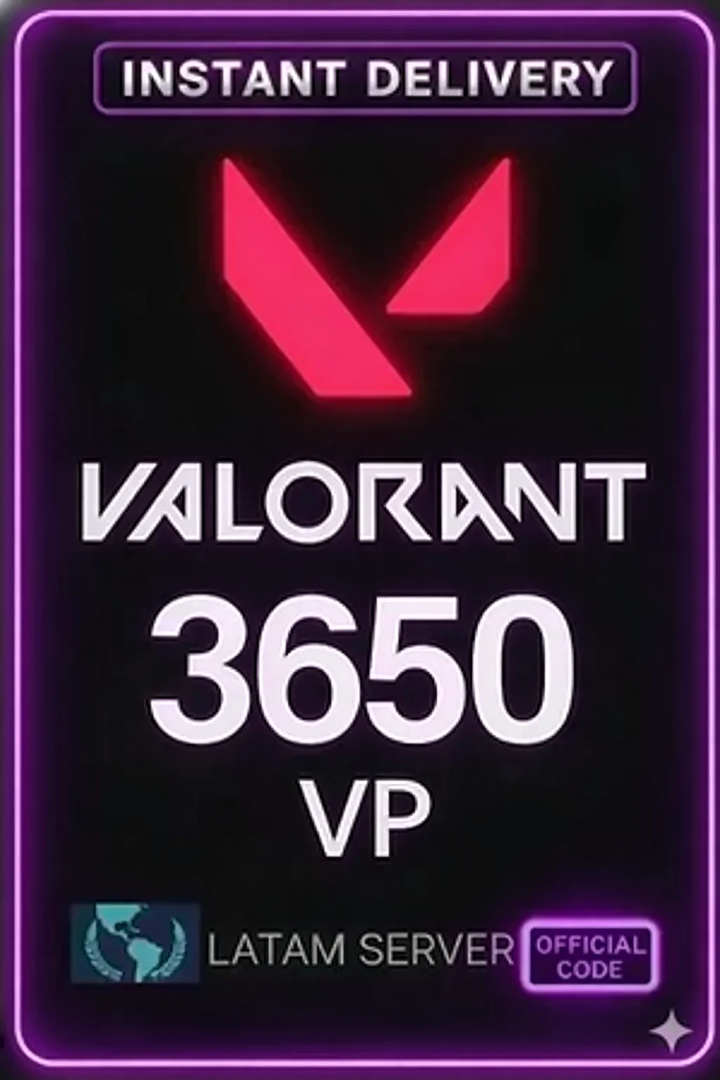 Valorant Points - 3650 VP (Latam Server)