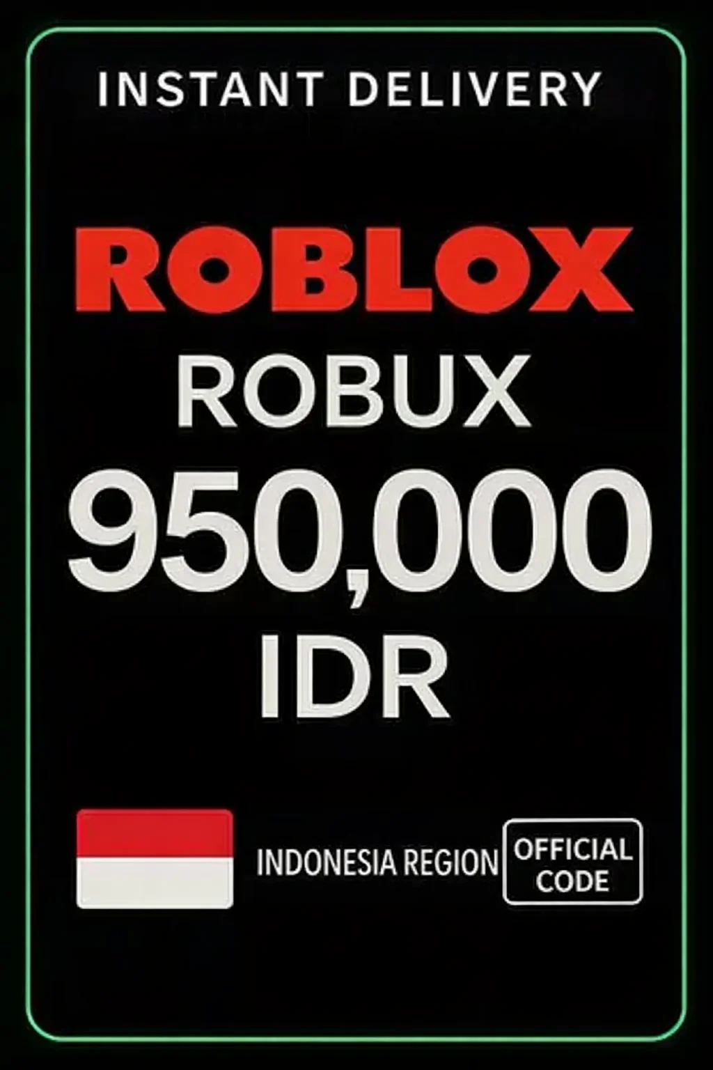 روبلوكس 950.000 IDR Game Card · Roblox
