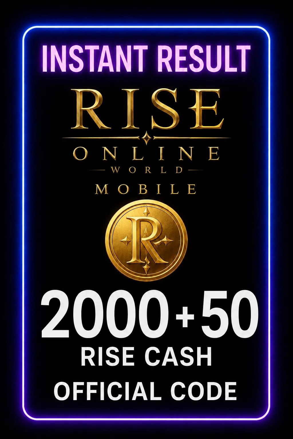 Rise Online World موبايل 2000 + 50 Rise Cash · Mobile