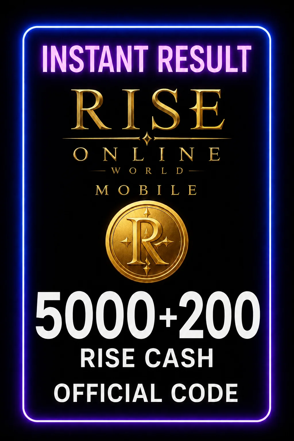 Rise Online World مۆبایل 5000 + 200 Rise Cash · Mobile