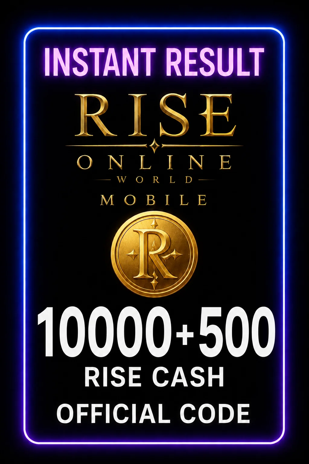 Rise Online World مۆبایل 10000 + 500 Rise Cash · Mobile