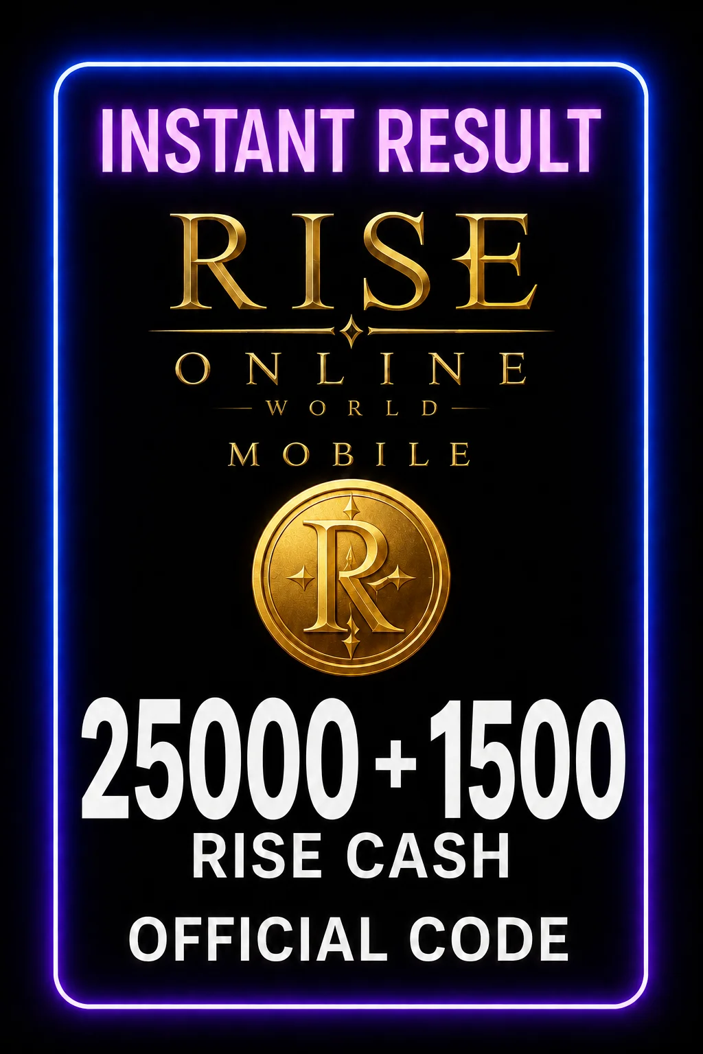 Rise Online World موبايل 25000 + 1500 Rise Cash · Mobile
