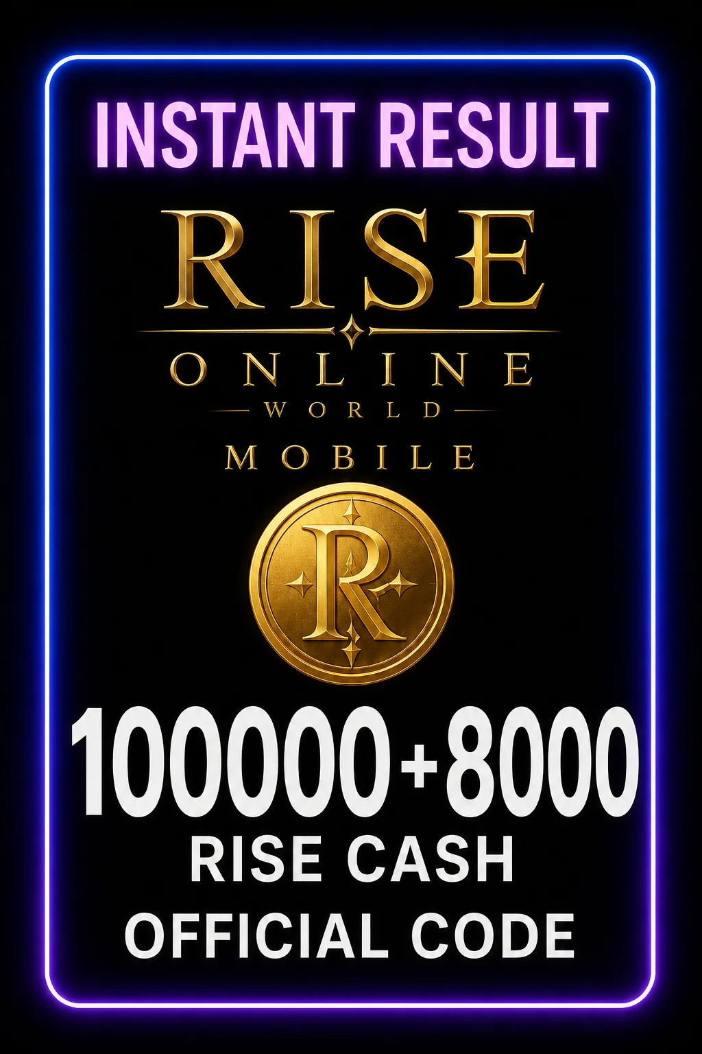 Rise Online World مۆبایل 100000 + 8000 Rise Cash · Mobile