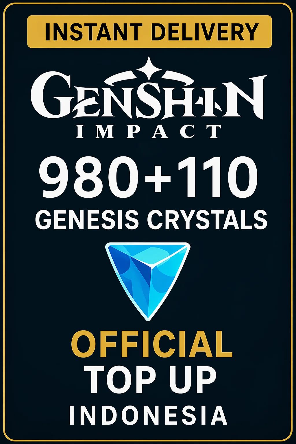گێنشین ئیمپاکت 980+110 Genesis Crystals Top Up (Indonesia) · Genshin Impact