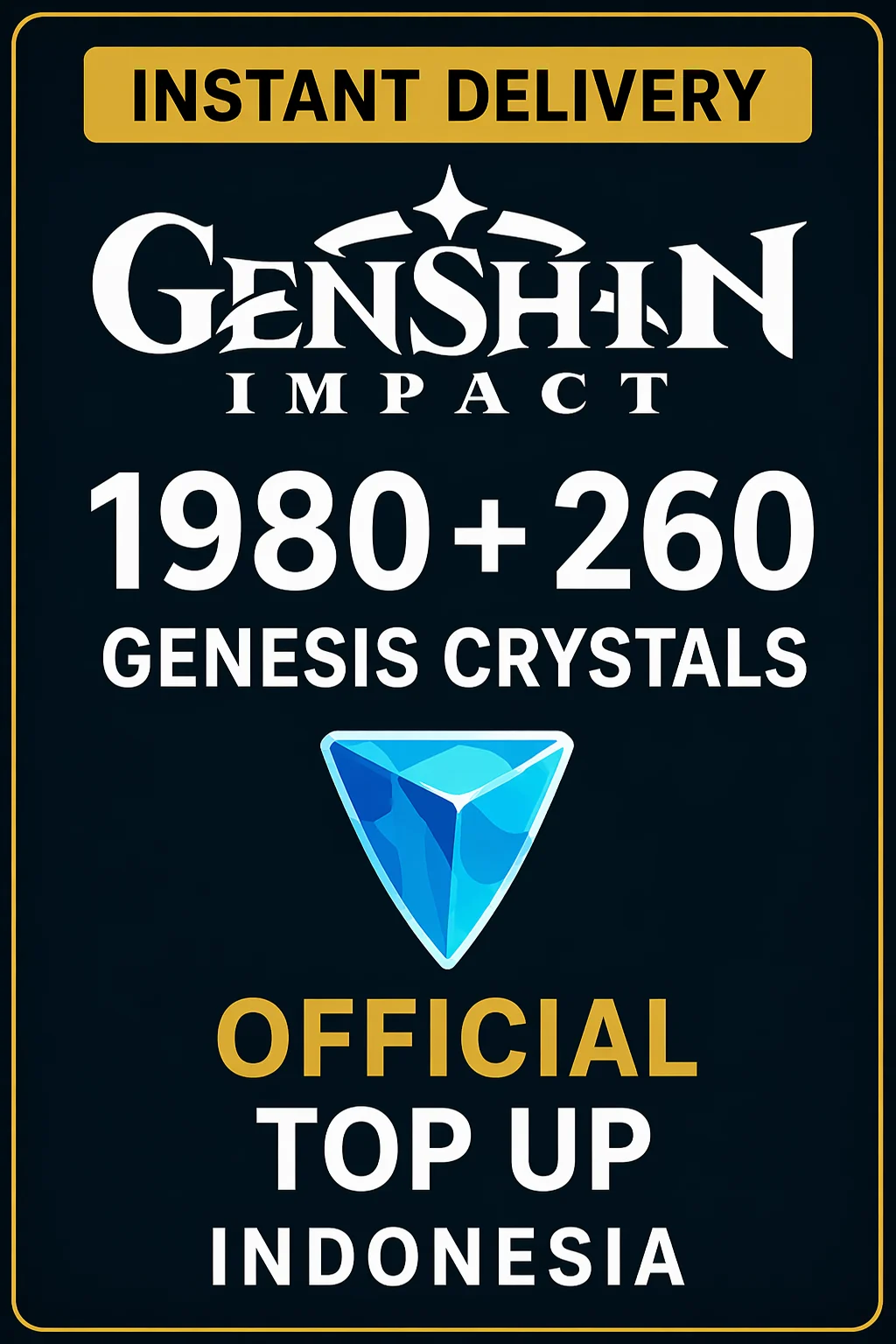 گێنشین ئیمپاکت 1980+260 Genesis Crystals Top Up (Indonesia) · Genshin Impact