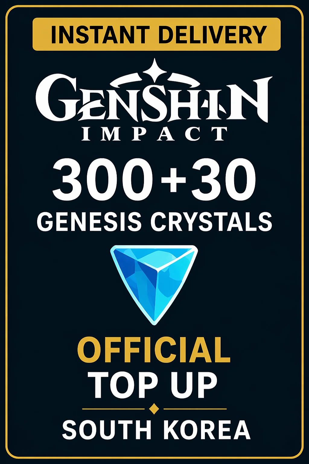 Genshin Impact 300+30 Genesis Crystals Top Up (Korea)