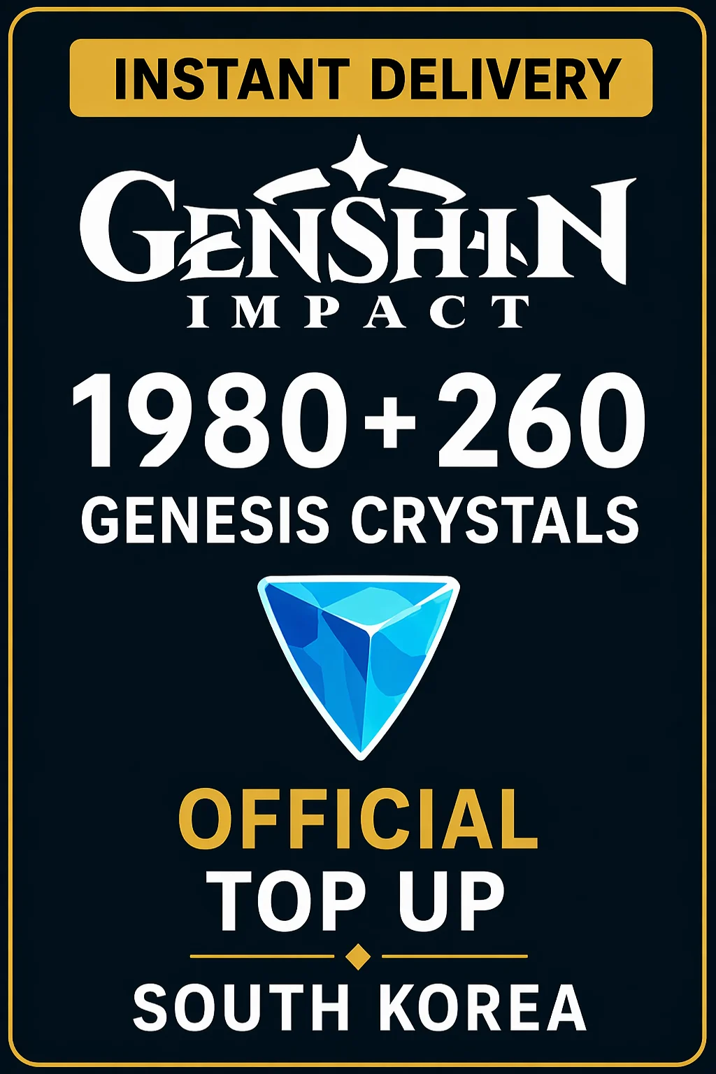 گێنشین ئیمپاکت 1980+260 Genesis Crystals Top Up (Korea) · Genshin Impact