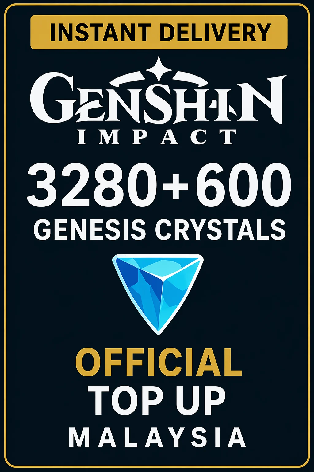 گێنشین ئیمپاکت 3280+600 Genesis Crystals Top Up (Malaysia) · Genshin Impact
