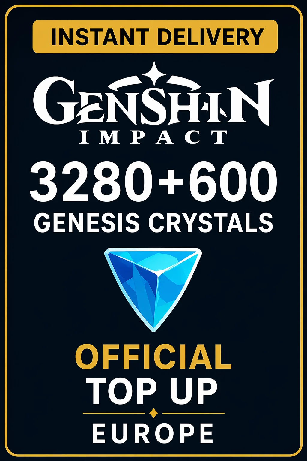 گێنشین ئیمپاکت 3280 + 600 Genesis Crystals Top Up (Europe) · Genshin Impact