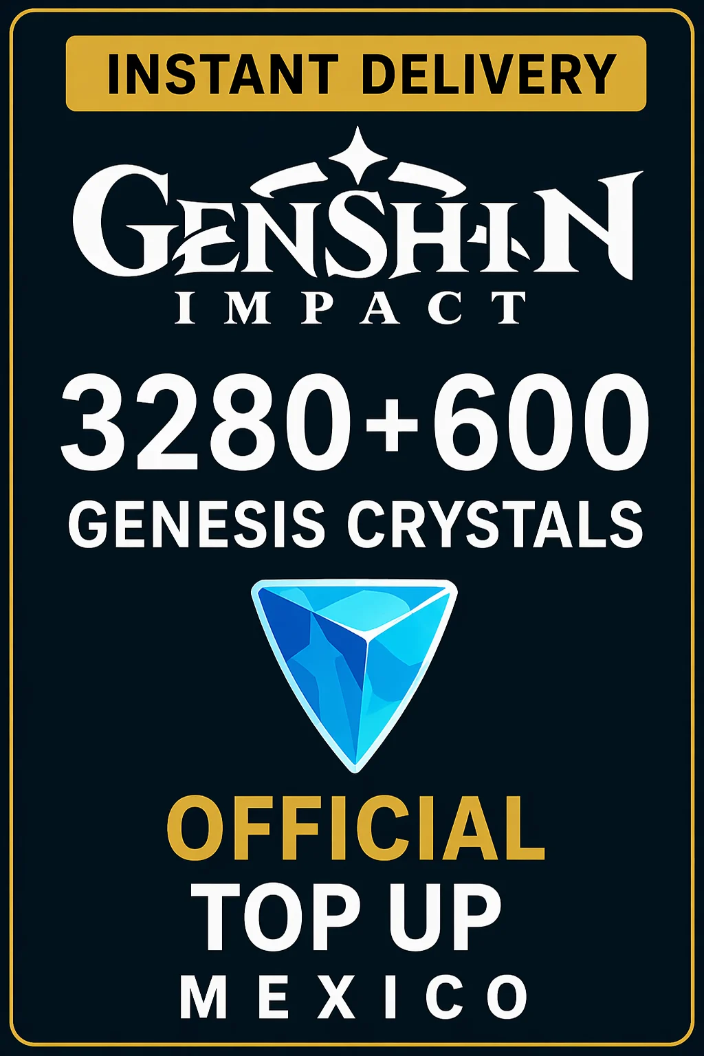 Genshin Impact 3280 + 600 Genesis Crystals Top Up (Mexico)