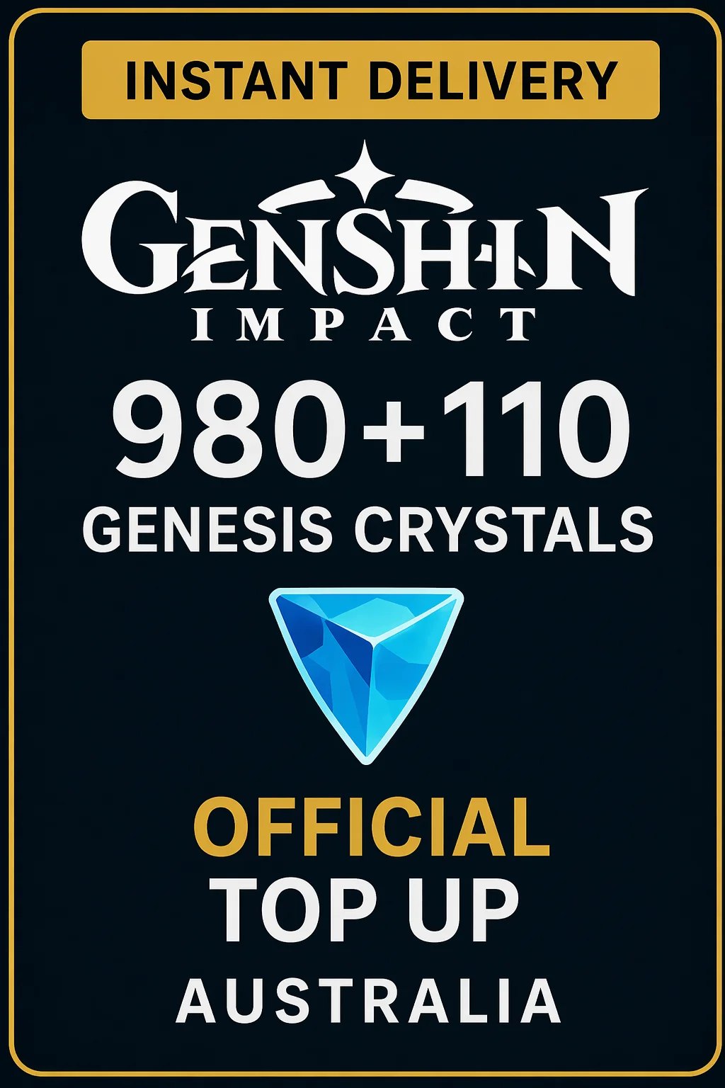گێنشین ئیمپاکت 980 + 110 Genesis Crystals Top Up (Australia) · Genshin Impact