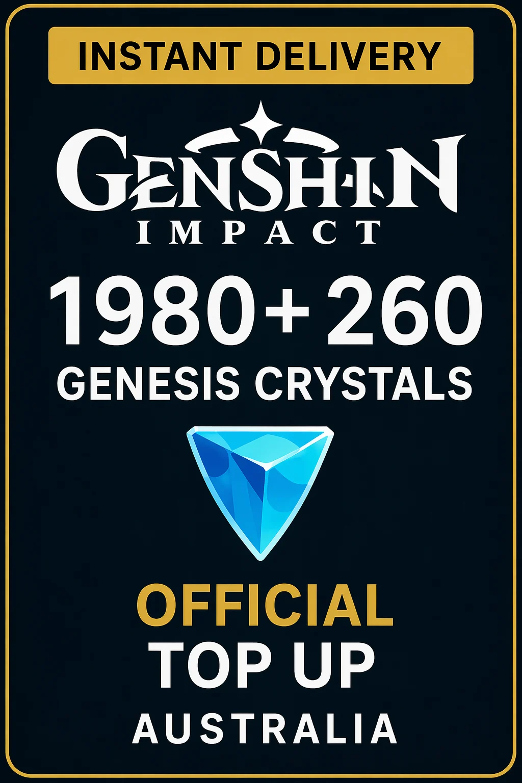 گێنشین ئیمپاکت 1980 + 260 Genesis Crystals Top Up (Australia) · Genshin Impact