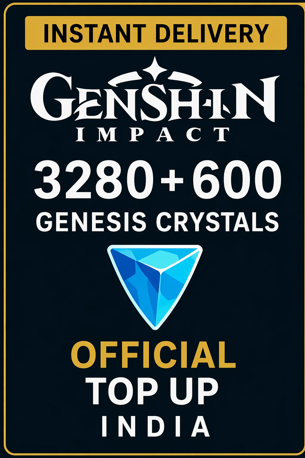 Genshin Impact 3280 + 600 Genesis Crystals Top Up (India)