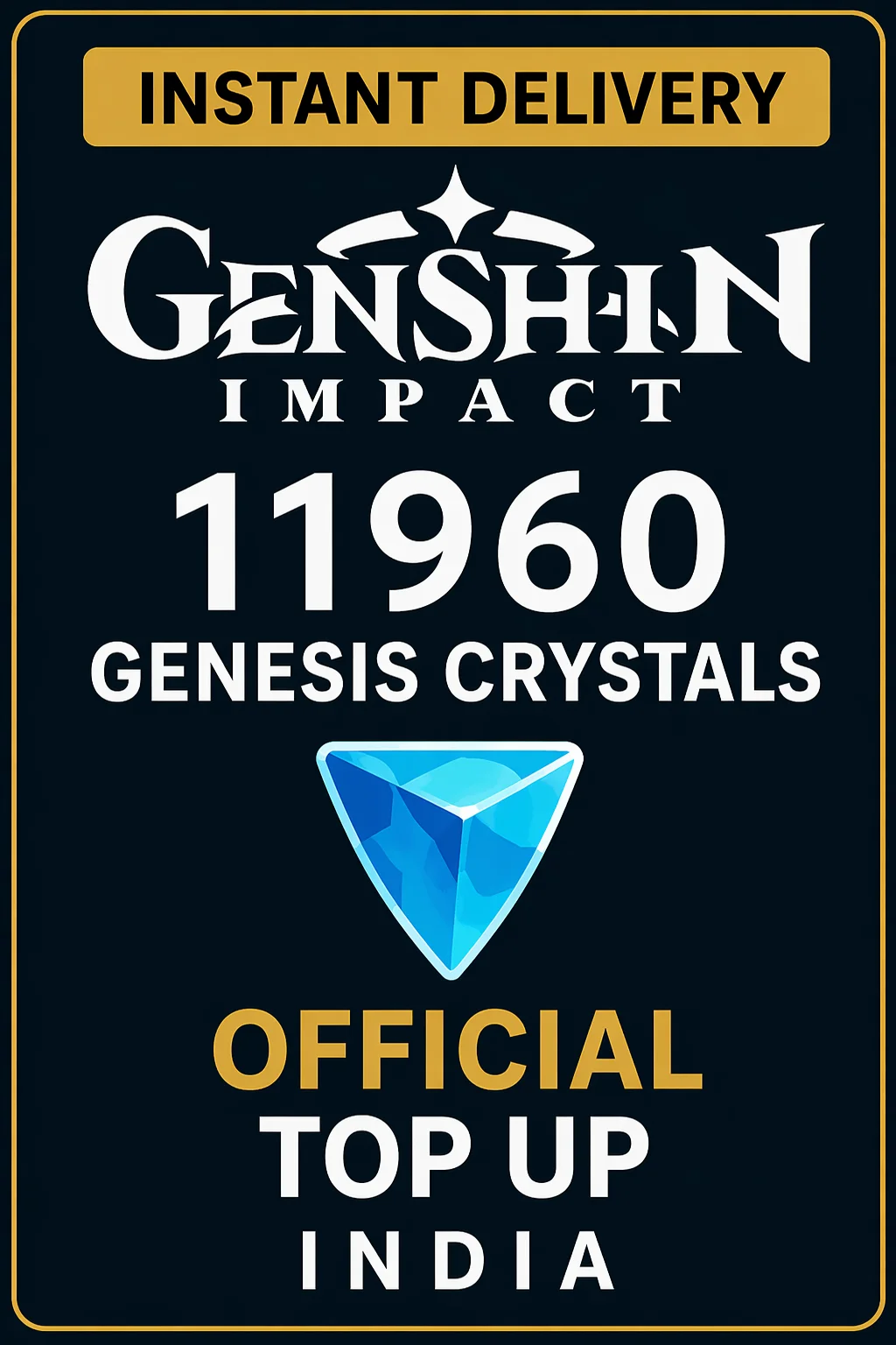 Genshin Impact 11960 Genesis Crystals Top Up (India)