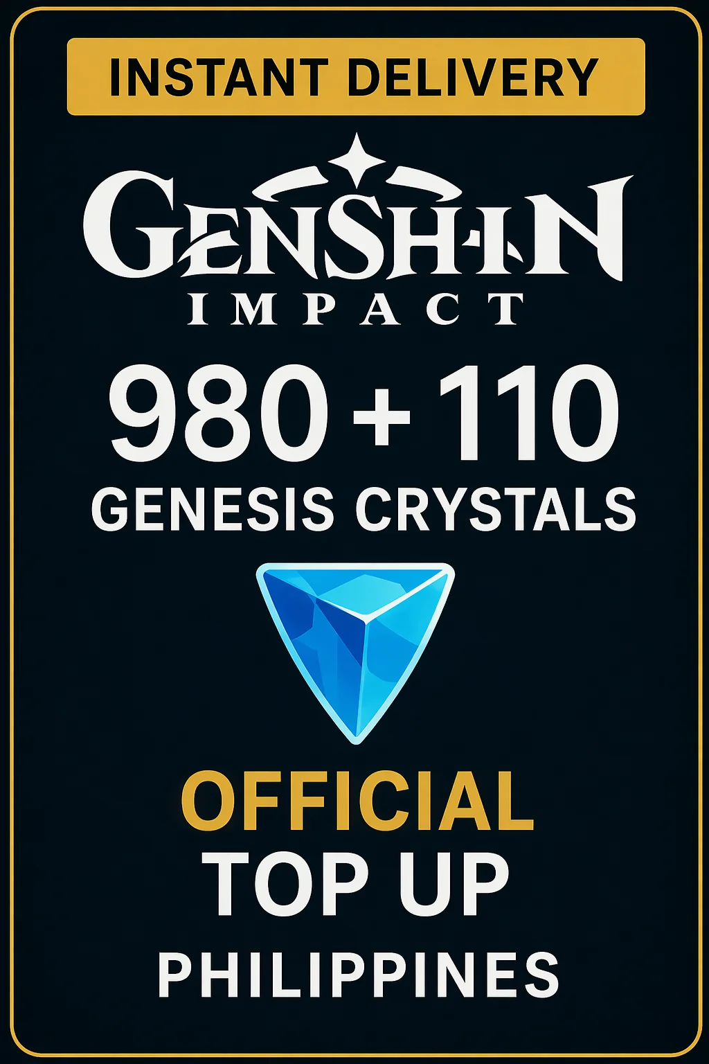 گێنشین ئیمپاکت 980+110 Genesis Crystals Top Up (Philippines) · Genshin Impact