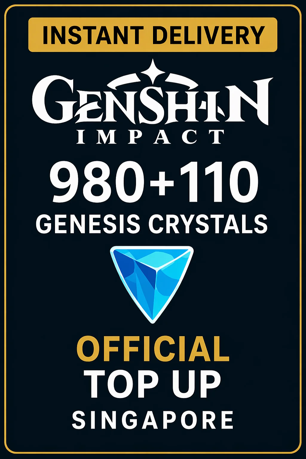 گێنشین ئیمپاکت 980+110 Genesis Crystals Top Up (Singapore) · Genshin Impact