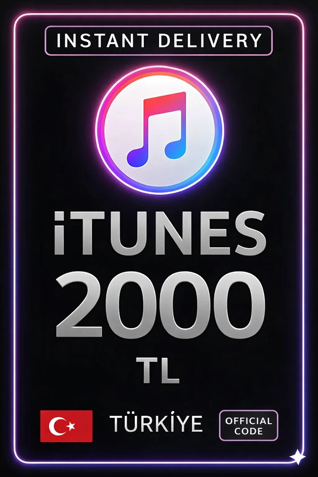 آي تيونز Hediye Kartı 2000 TL Bakiye · iTunes