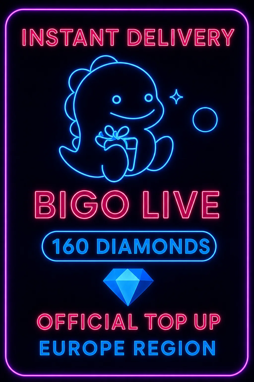 بيجو لايف - 160 Diamonds (Top-Up) (EU) · Bigo Live
