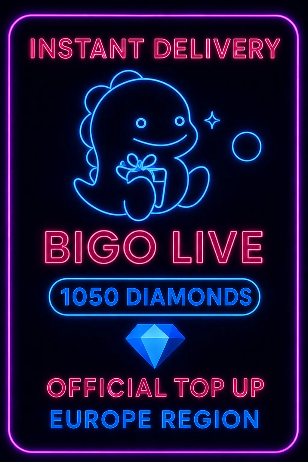 بيجو لايف - 1050 Diamonds (Top-Up) (EU) · Bigo Live