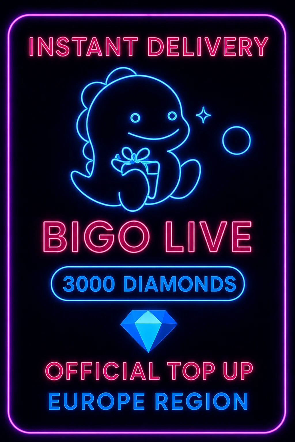 بيجو لايف - 3000 Diamonds (Top-Up) (EU) · Bigo Live