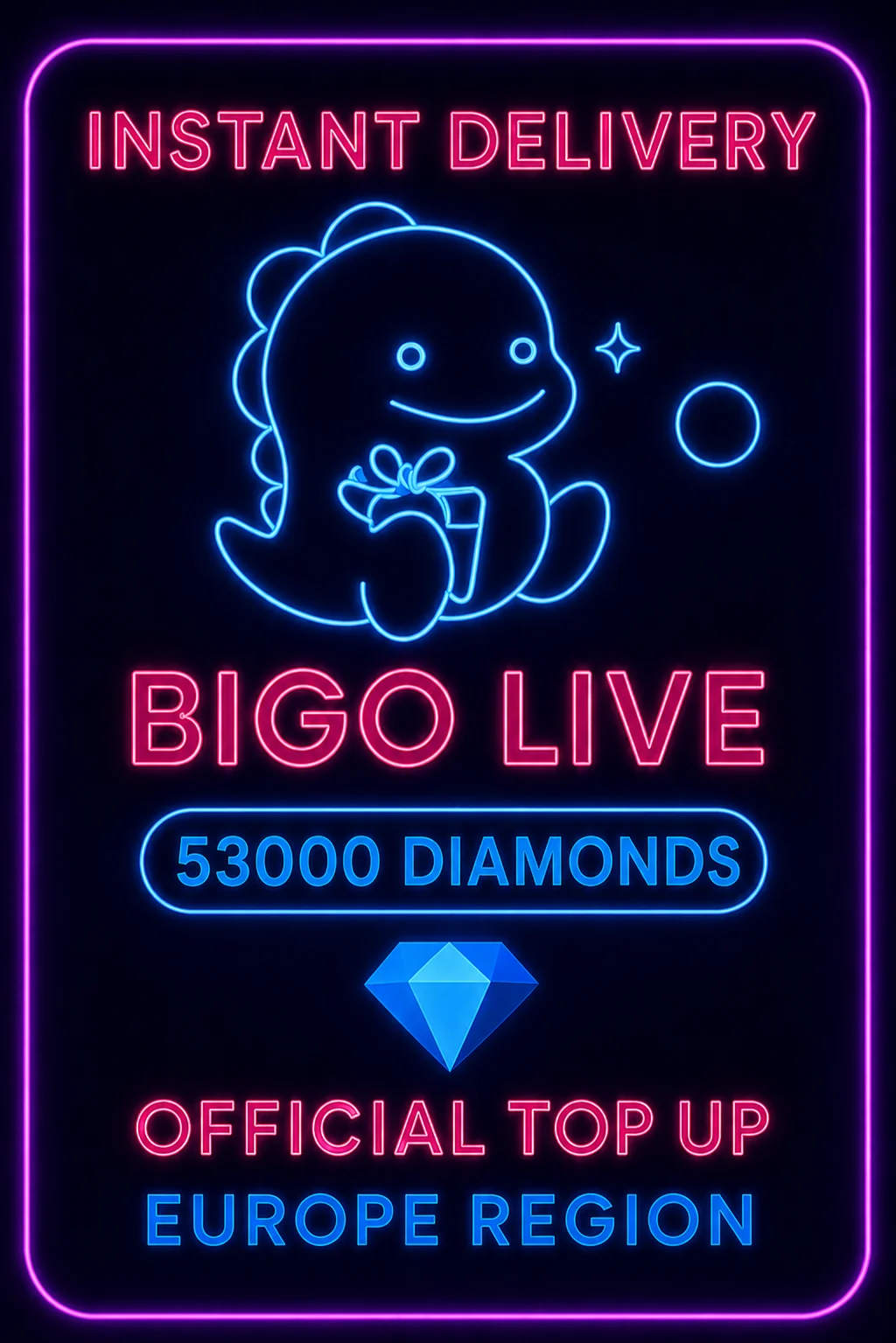 بيجو لايف - 53000 Diamonds (Top-Up) (EU) · Bigo Live
